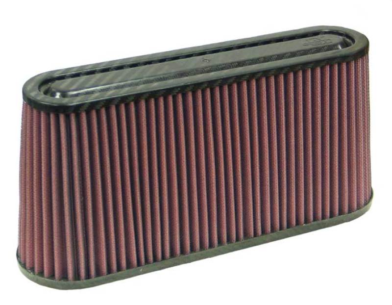 K&N Universal Air Filter Carbon Fiber Top 12in Flange ID x .875in Flange Length x 5.75in Height - RF-1050