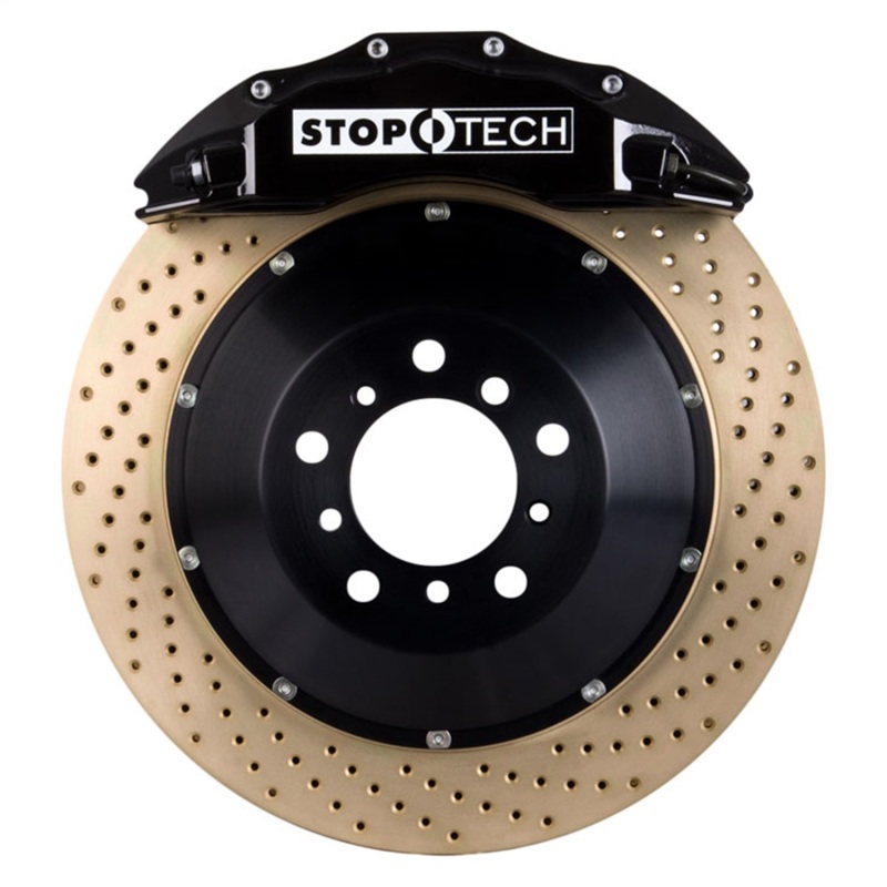 StopTech Porsche 911 05-10 Carrera Front BBK ST-60 Caliper Black / 2pc Zinc Drilled 380x32mm Rotor - 83.781.6800.54