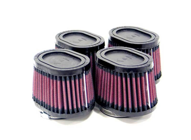 K&N Universal Rubber Filter 2.125in Flange ID/3in x 4in Tapered Oval/2.75in Height (4 Filters) - RU-0984