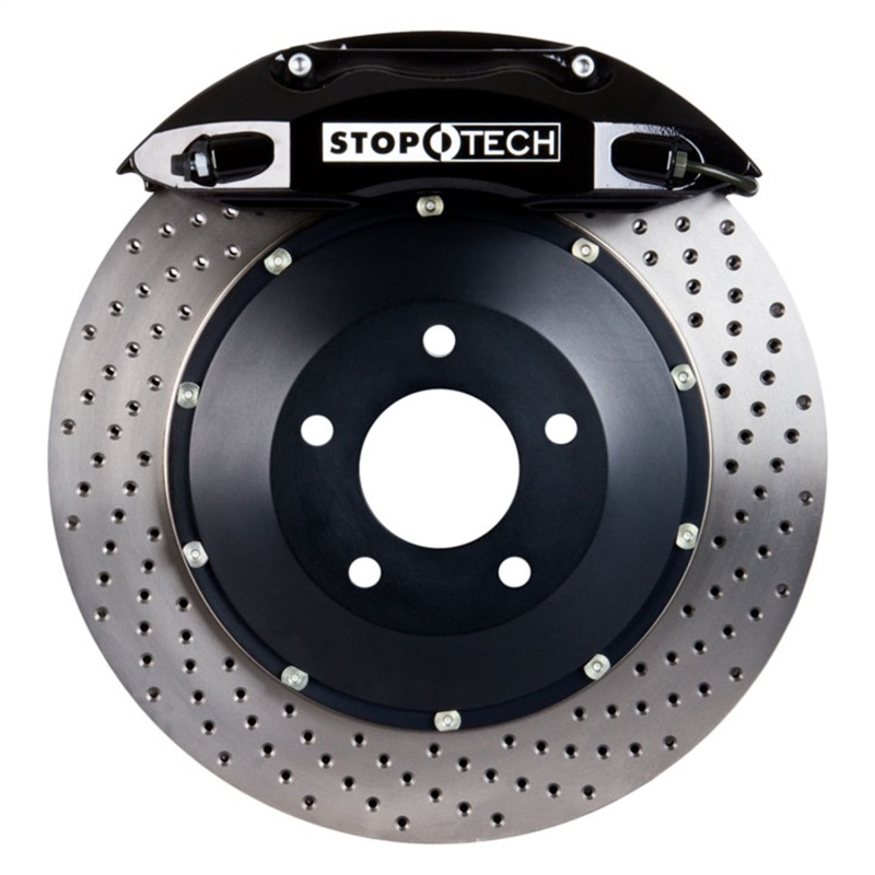 StopTech 98-10 Volkswagen Beetle Front BBK ST-40 Caliper Black / 2pc Drilled 328x28mm Rotor - 83.886.4300.52