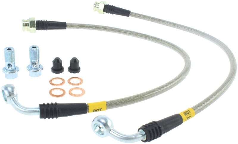 StopTech 14-17 Chevrolet Corvette Stainless Steel Front Brake Lines - 950.62020