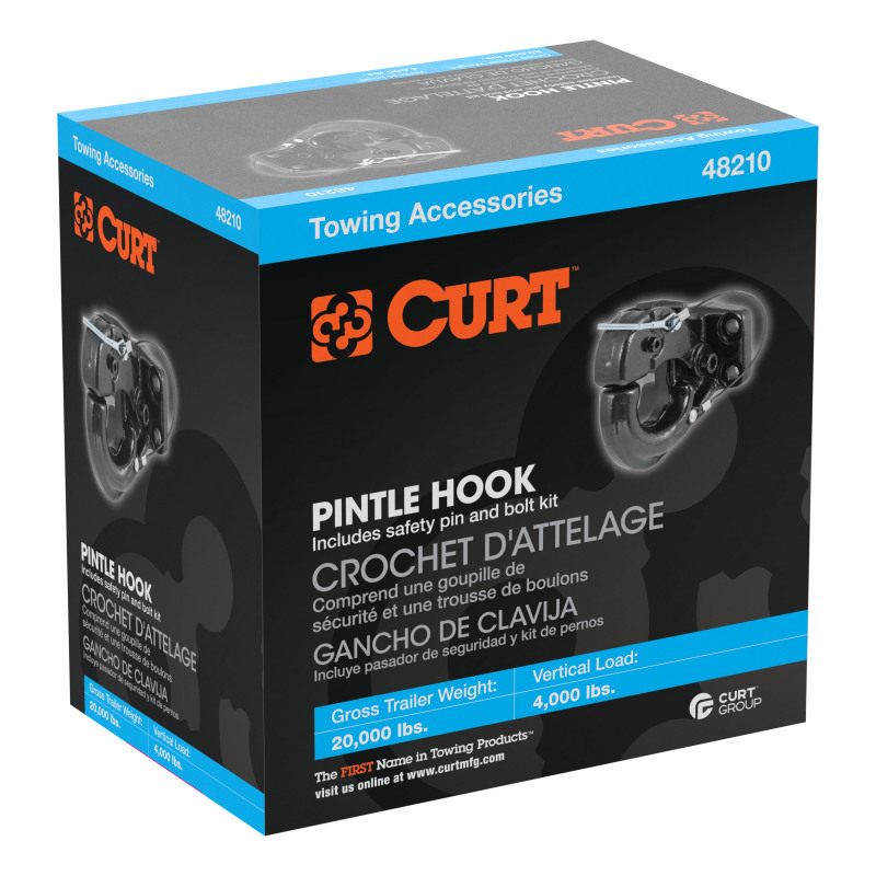 Curt Pintle Hook (20000lbs 2-1/2in or 3in Lunette Eyes) - 48210