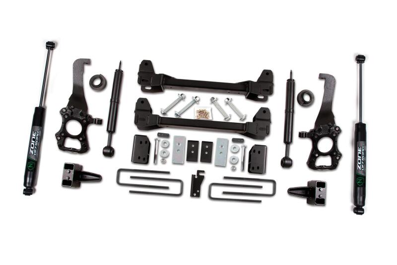 Zone Offroad 09-13 Ford F-150 2WD 6in Kit - 4in Rear Block - ZONF80N