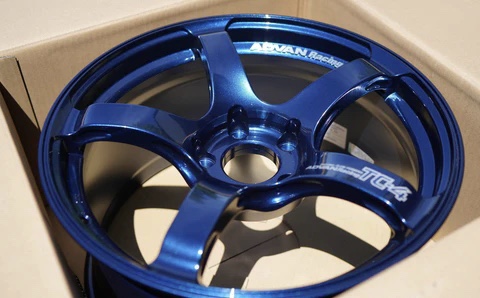 Advan TC4 18x9.5 +38 5-120 Racing Indigo Blue Wheel - YAD8J38WE