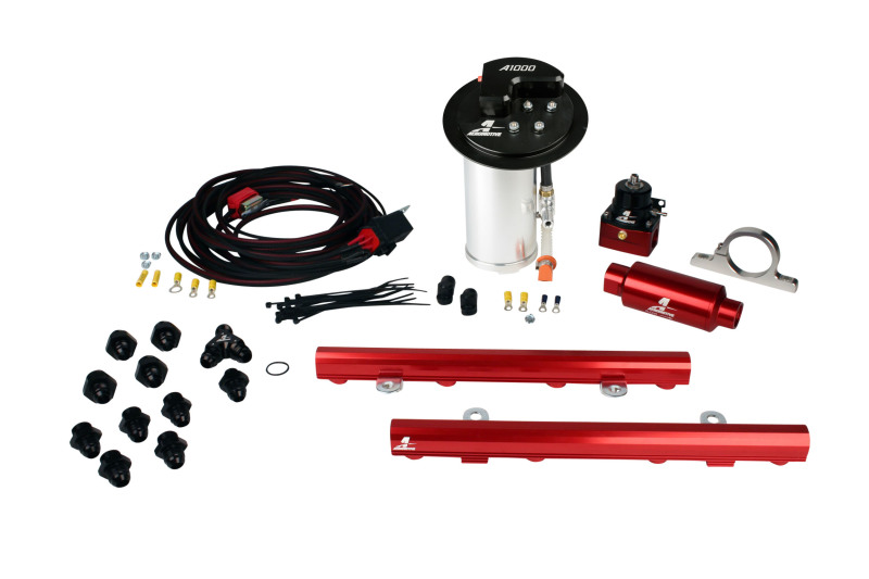 Aeromotive 10-13 Ford Mustang GT Fuel System - A1000 Pump / Deluxe Wiring Kit / 5.0L 4V Rails - 17324