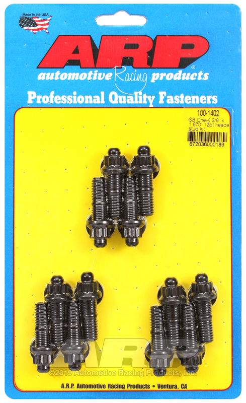 ARP SB Chevy 3/8 x 1.670in 12pt Header Stud Kit - 100-1402