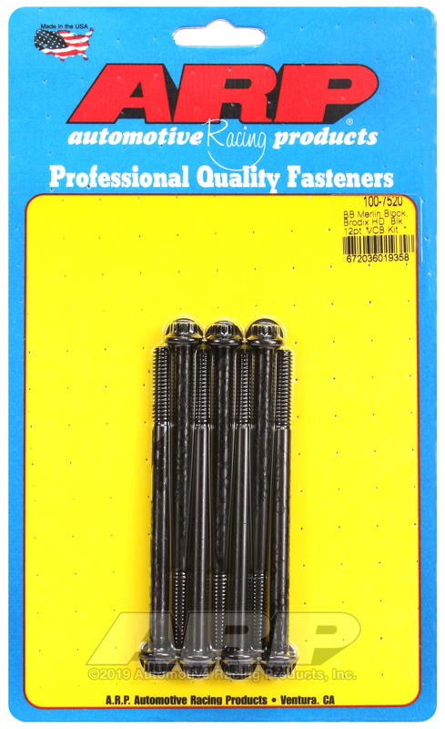 ARP Merlin Block BRodix Head BB 12pt Valve Cover Bolt Kit - 100-7520
