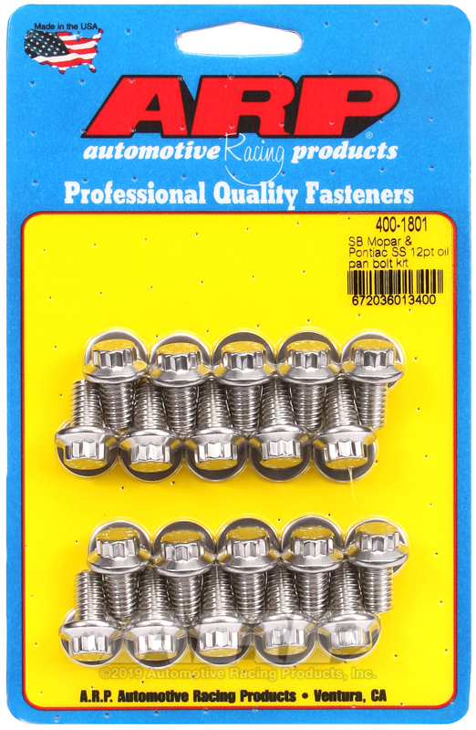 ARP SB Mopar and Pontiac SS 12pt Oil Pan Bolt Kit - 400-1801