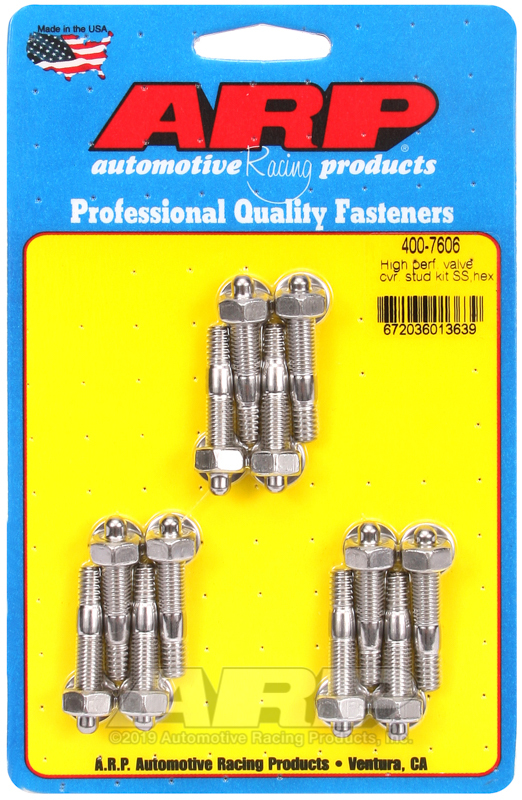 ARP SS Hex Valve Cover Stud Kit - 400-7606