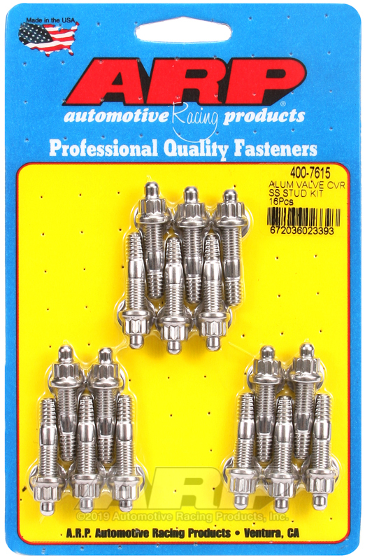 ARP Cast Alum Covers SS 12pt Valve Cover Stud Kit 16pc - 400-7615