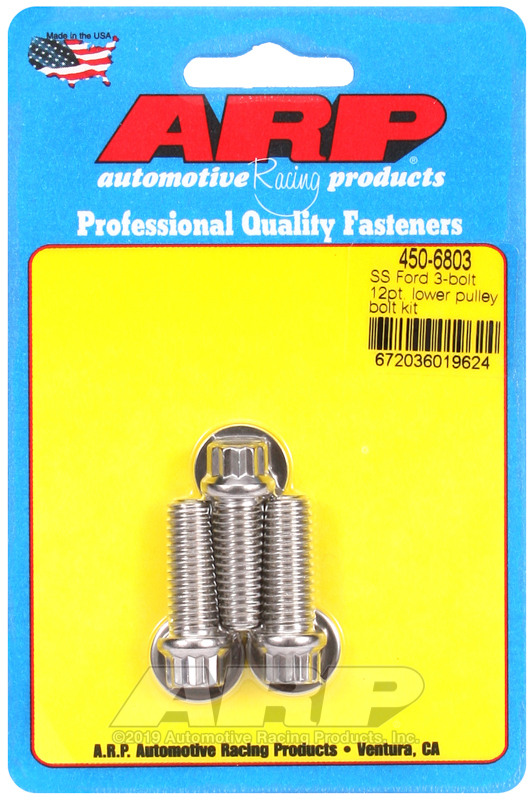 ARP Ford SS 3-Bolt 12pt Lower Pulley Bolt Kit - 450-6803