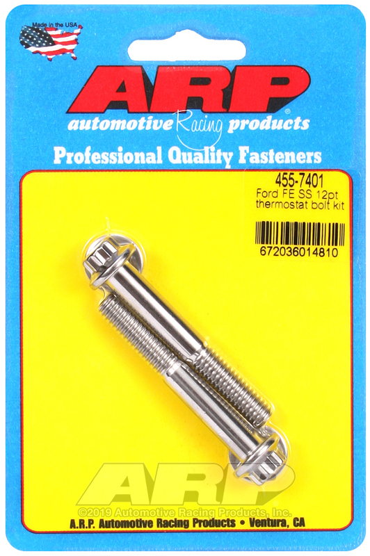 ARP Ford FE SS 12pt Thermostat Bolt Kit - 455-7401