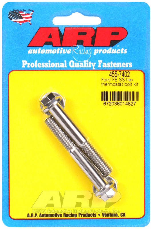 ARP Ford FE SS Hex Thermostat Bolt Kit - 455-7402