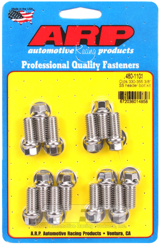 ARP Olds 330-455 3/8in SS Header Bolt Kit - 480-1101