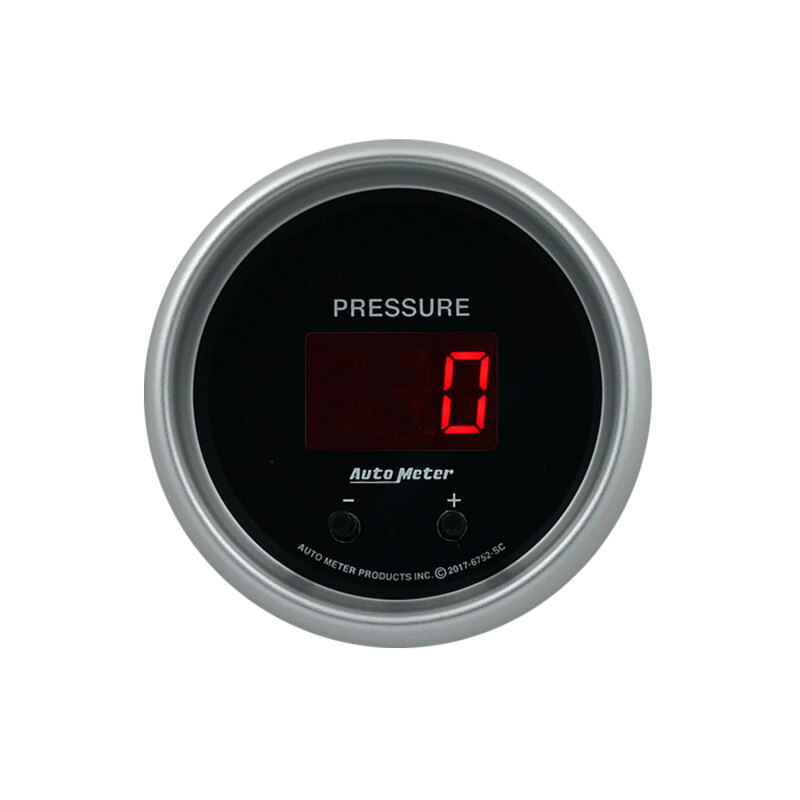 Autometer 52.4mm Black Switchable 0-1600 PSI/0-110 BAR Fluid Pressure Sport-Comp Elite Digital Gauge - 6752-SC