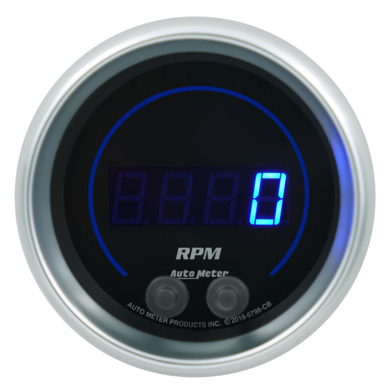 Autometer 85.7mm Black 0-16K RPM Tachometer Cobalt Elite Digital Gauge - 6798-CB