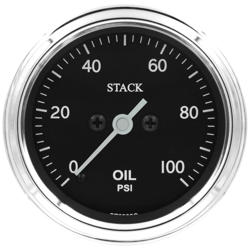 Autometer Stack 52mm 0-100 PSI 1/8in NPTF Male Pro Stepper Motor Oil Pressure Gauge - Classic - ST3302C