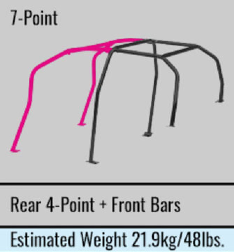 Cusco Chromoly Roll Cage 7 Point 4 Passenger Escape Dash 05-11 Honda Civic Type R - 329 261 L