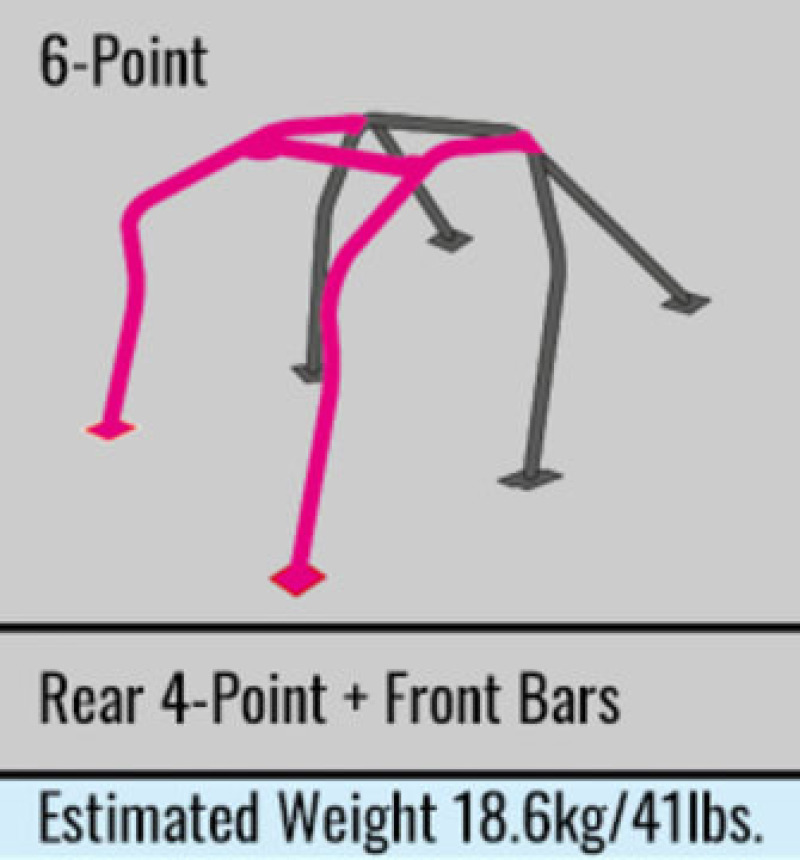 Cusco Roll Cage 6 Points w/ Side Bar 2016+ Mazda Miata (ND5RC) - Chromoly (S/O / No Cancel) - 429 261 ES