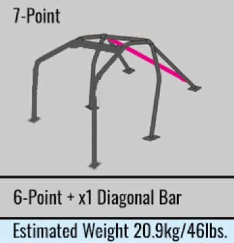 Cusco Roll Cage 7 point Dash Through Chromoly 4 Passenger CT9A Evo 9 (S/O / No Cancel) - 564 265 F