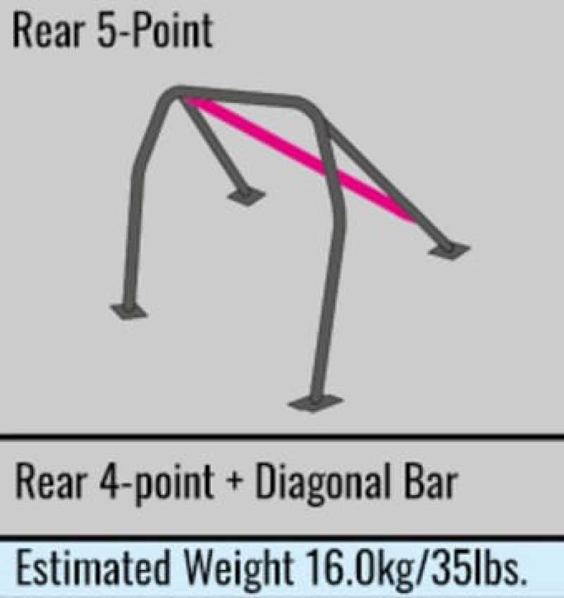 Cusco Roll Cage Sfty21 Steel 5 Pt 2 Pass LHD Subaru BRZ / Scion FR-S / Toyota 86 (S/O / No Cancel) - 965 270 D20LHD