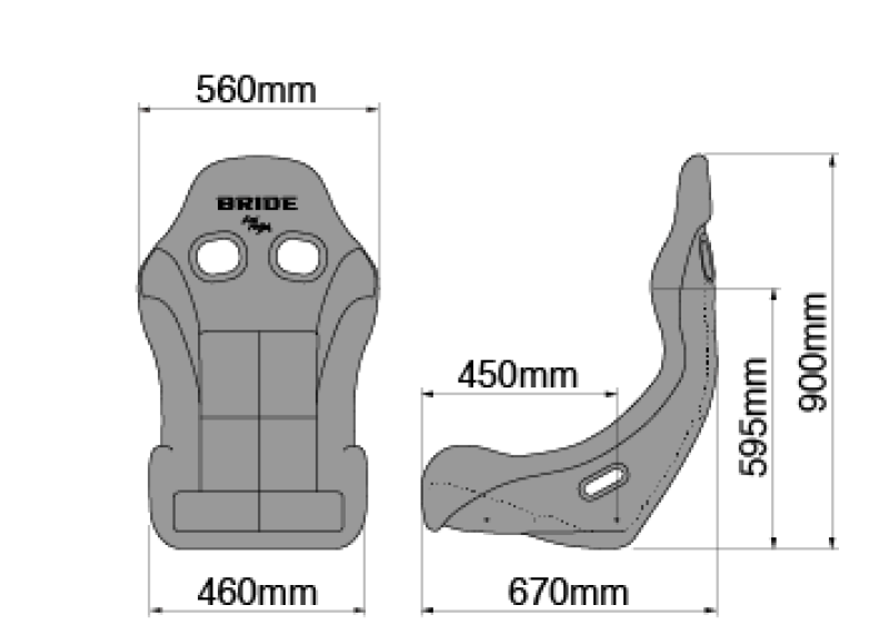 Bride Cusco ZIEG IV - FRP Silver Shell / Black Seat FIA Approved - BRD-HB1ACF
