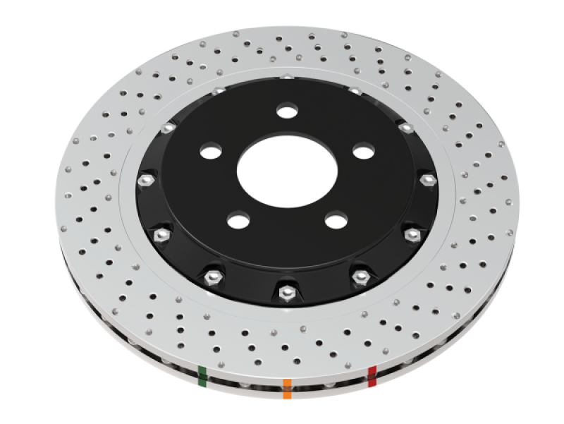 DBA 19+ Chevrolet Camaro ZL1 (w/ NAS Nuts) 5000 Series Cross Drilled & Dimpled KP Brake Rotor - 53940.1XD