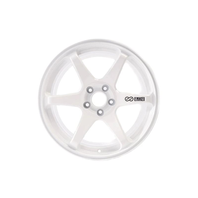 Enkei T6R 18x9.5 38mm Offset 5x114.3 Bolt Pattern 72.6 Bore Vanquish White Wheel (MOQ 40) - 539-895-6538WP