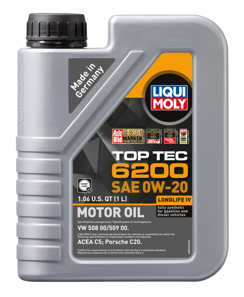 LIQUI MOLY 1L Top Tec 6200 Motor Oil 0W20 - 20236