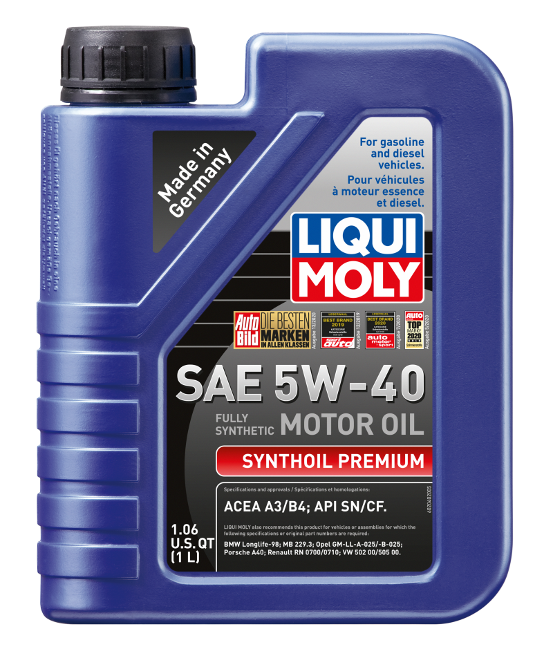 LIQUI MOLY 1L Synthoil Premium Motor Oil SAE 5W40 - 2040