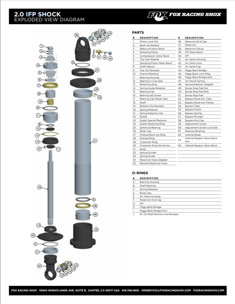 Fox Replacement Hose - 7/16-20 O Ring Boss x 7/16-20 O Ring Boss 12.00 TLG - Off Road Only - 023-05-037-A