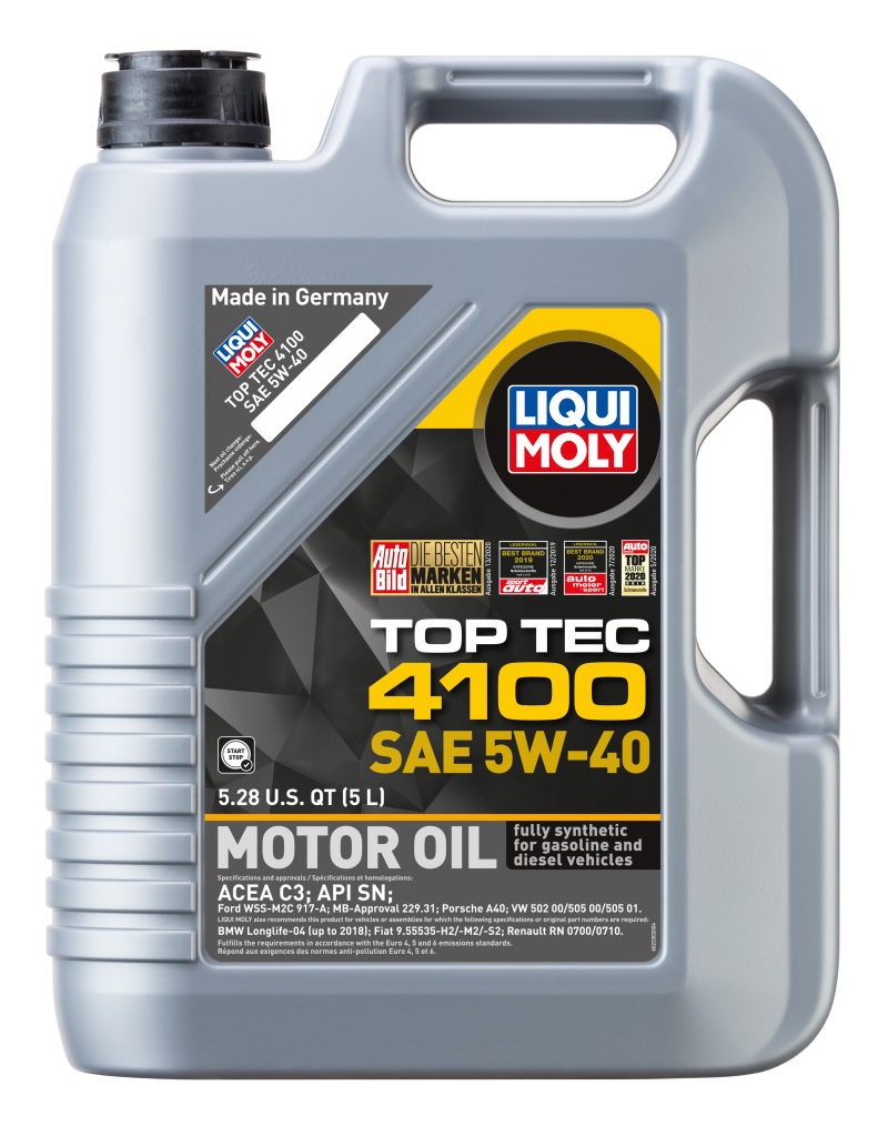 LIQUI MOLY 5L Top Tec 4100 Motor Oil 5W40 - 2330