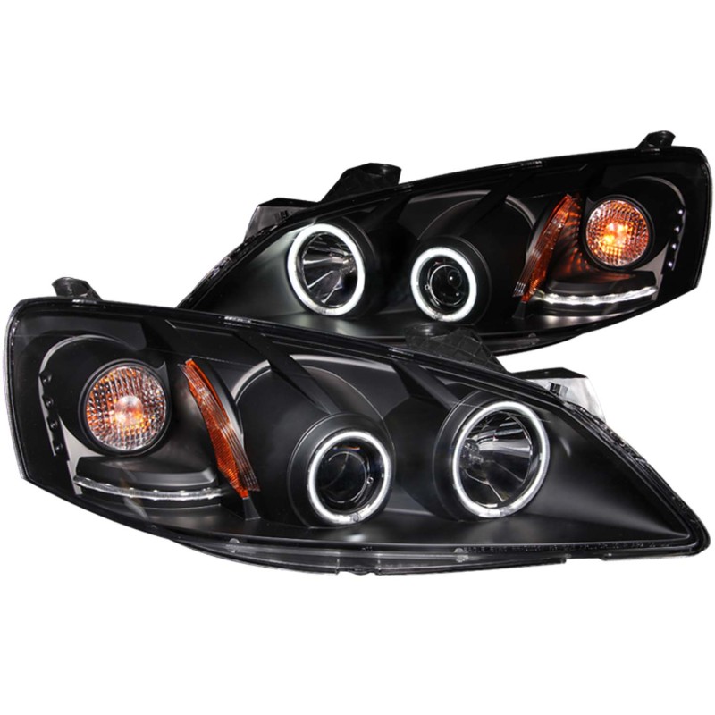 ANZO 2005-2010 Pontiac G6 Projector Headlights w/ Halo Black (CCFL) - 121371