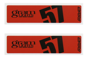 Gram Lights 57DR/57CR Spoke Sticker Red (2 PCS) - WC57SSTKR
