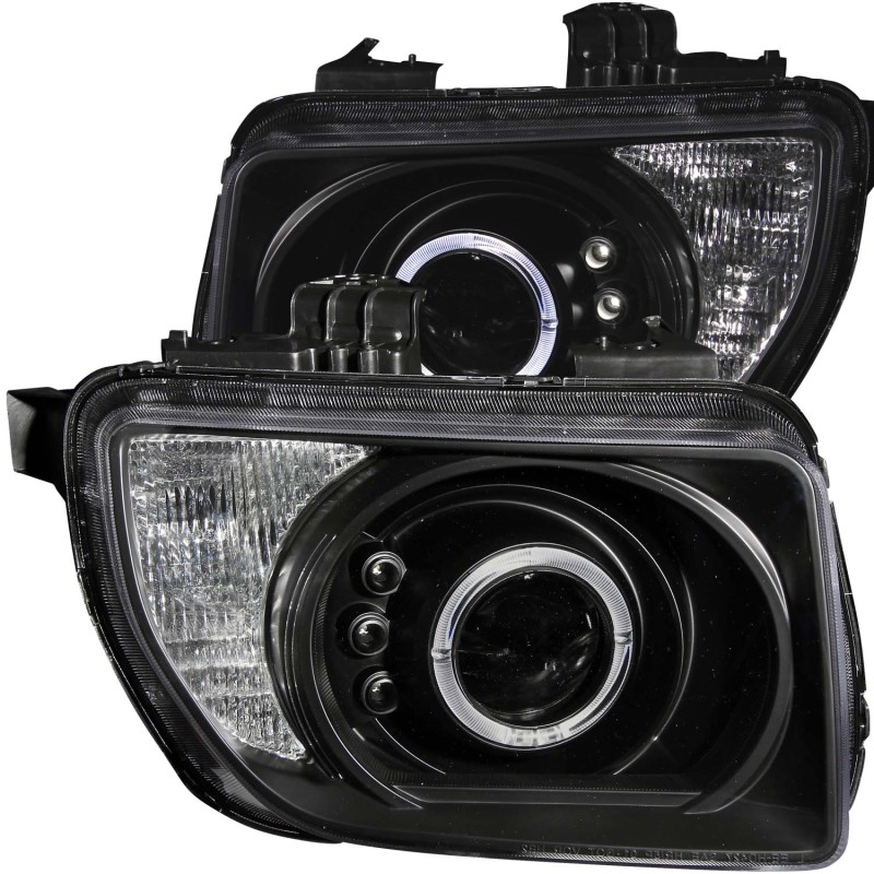 ANZO 2003-2006 Honda Element Projector Headlights w/ Halo Black - 121432