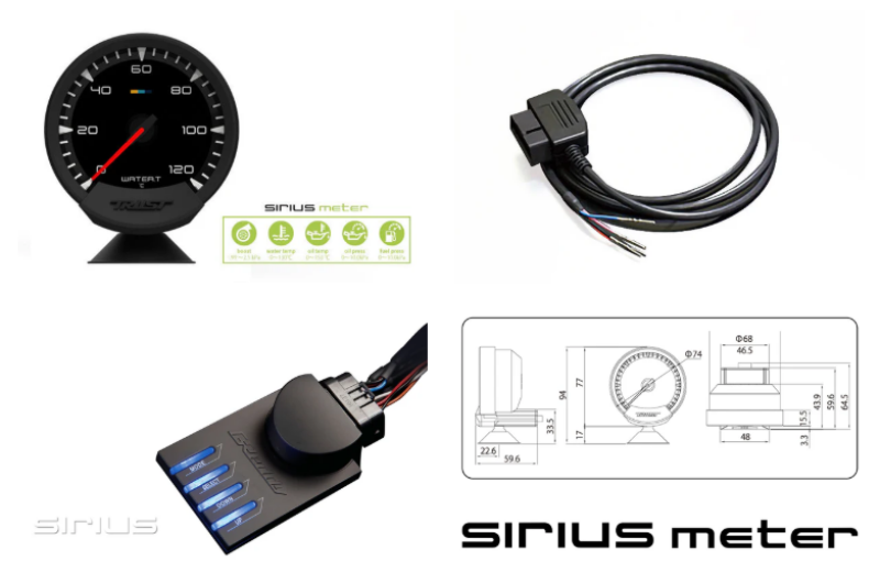 GReddy Sirius OBD Set (Water Temperature Meter) - 74mm - 16001756