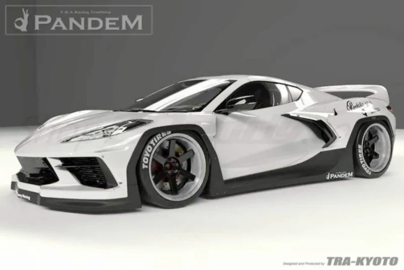 GReddy Pandem RB 2020+ Chevrolet Corvette C8 Complete Wide Body Aero Kit w/ Wing - 66980800