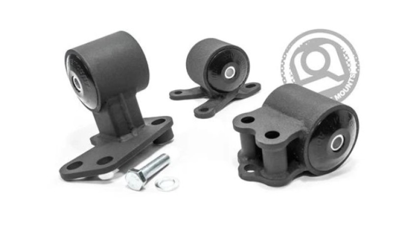 Innovative 92-95 Civic B/D Series Black Steel Mounts 75A Bushings (Auto to Manual Hydro 3 Bolt) - 40152-75A