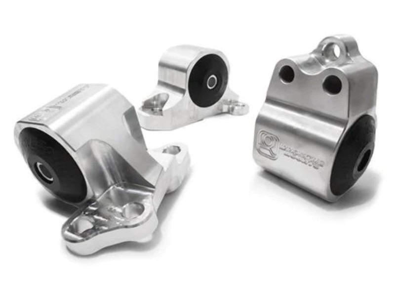 Innovative 92-95 Civic B/D Series Black Aluminum Mounts Solid Bushings (3 Bolt) - B10150-SOLID-BA