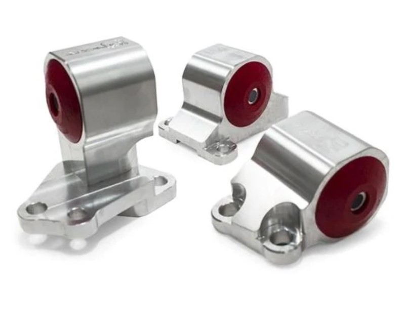 Innovative 92-95 Civic B/D Series Black Aluminum Mounts 60A Bushings (Auto to Manual Hydro 2 Bolt) - B49550-60A-BA