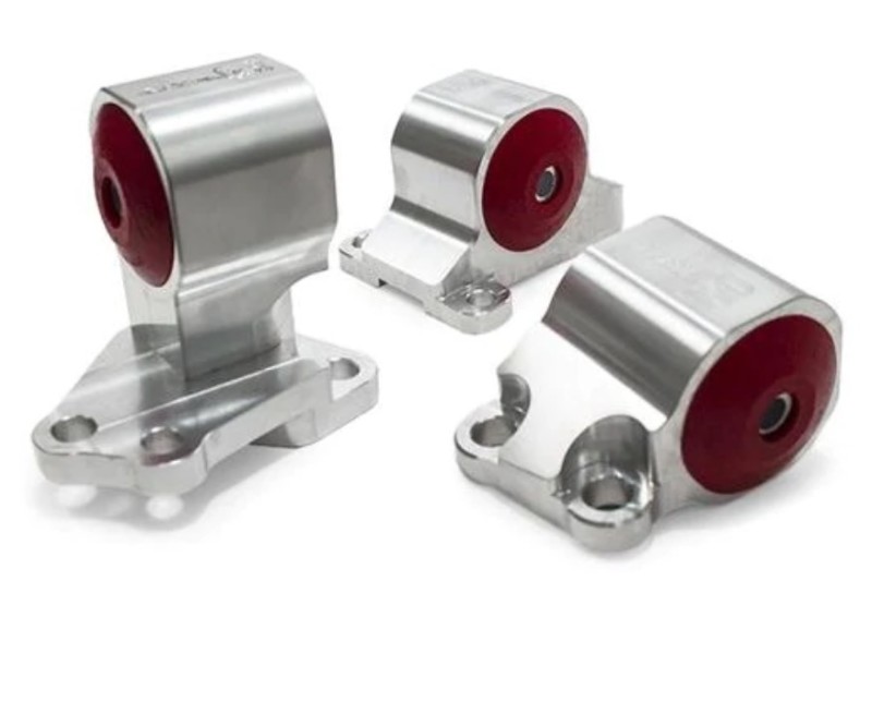 Innovative 92-95 Civic B/D Series Silver Aluminum Mounts Solid Bushings (Auto to Manual 2 Bolt) - B49550-SOLID