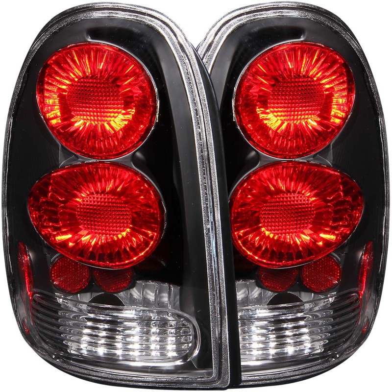 ANZO 1996-2000 Chrysler Voyager Taillights Black - 211039