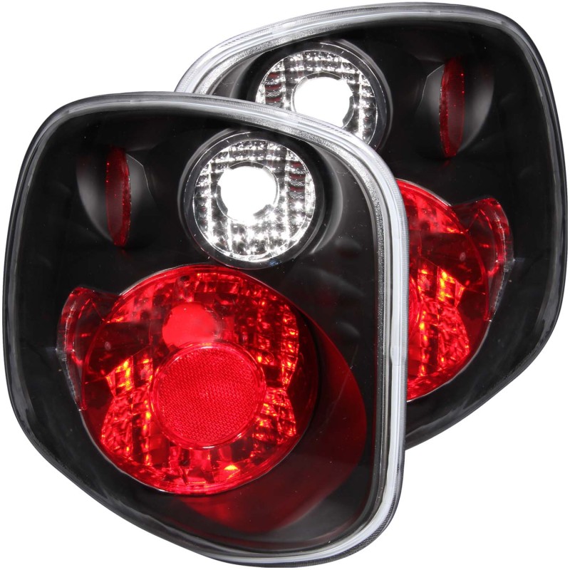 ANZO 2001-2003 Ford F-150 Taillights Black - 211143