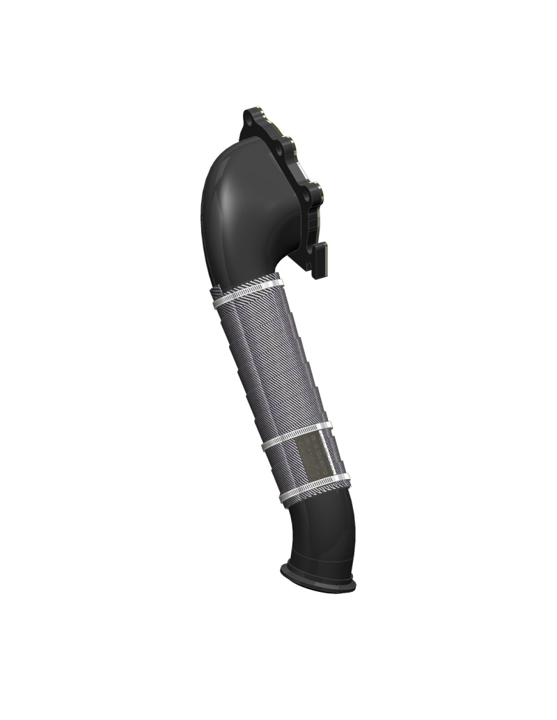 MBRP 01-04 Chev/GMC 6.6L Duramax 3in Black Turbo Down Pipe - GMCA425