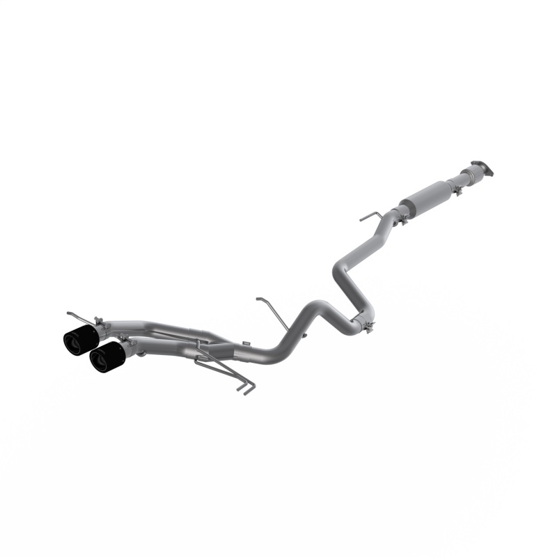 MBRP 13-18 Hyundai Veloster Turbo Dual Exit T409 2 1/2in Cat Back w/ Carbon Fiber Tips - S47034CF