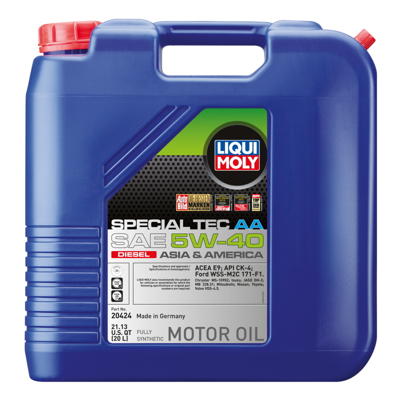 LIQUI MOLY 20L Special Tec AA Motor Oil 5W40 - Diesel - 20424