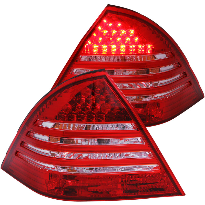 ANZO 2001-2004 Mercedes Benz C Class W203 Taillights Red/Smoke - 221151