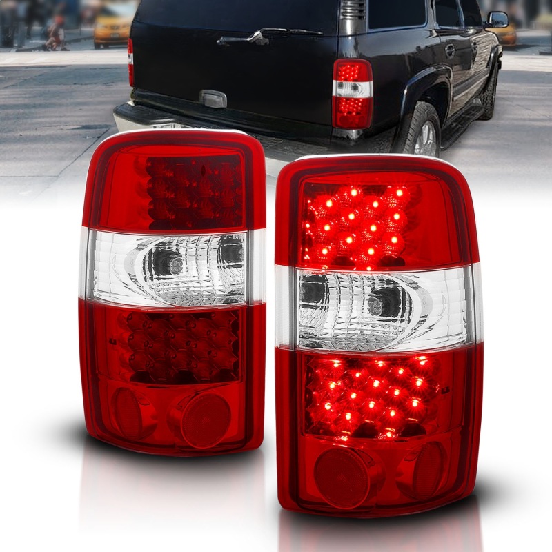 ANZO 2000-2006 Chevrolet Suburban LED Taillights Red/Clear - 311001
