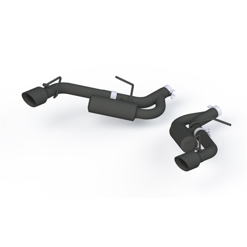 MBRP 16-19 Chevrolet Camaro 2.5in Black Coated Non NPP Axle Back Exhaust System - 4in Dual Wall Tips - S7038BLK