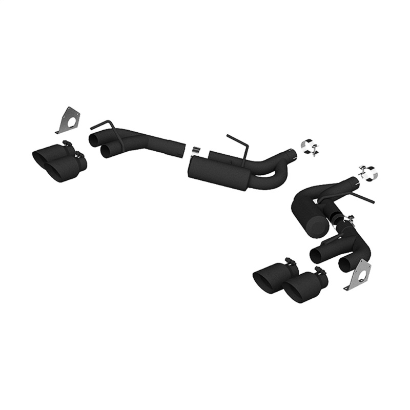 MBRP 16-19 Chevrolet Camaro V6 2.5in BLK NPP Dual Axle Back Exhaust w/ 4in Quad Dual Wall Tips - S7039BLK